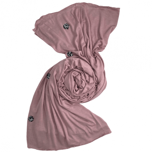 COTTON SCARVES WITH SOFT STONES  DIFFERENT COLORS