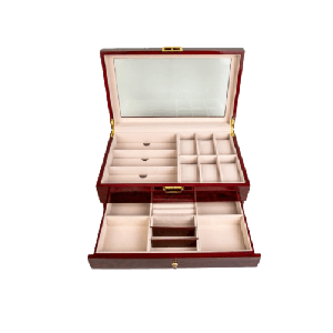 LUXURY WATCHES & ACCESSORIES WOODEN BOX WITH DRAWER